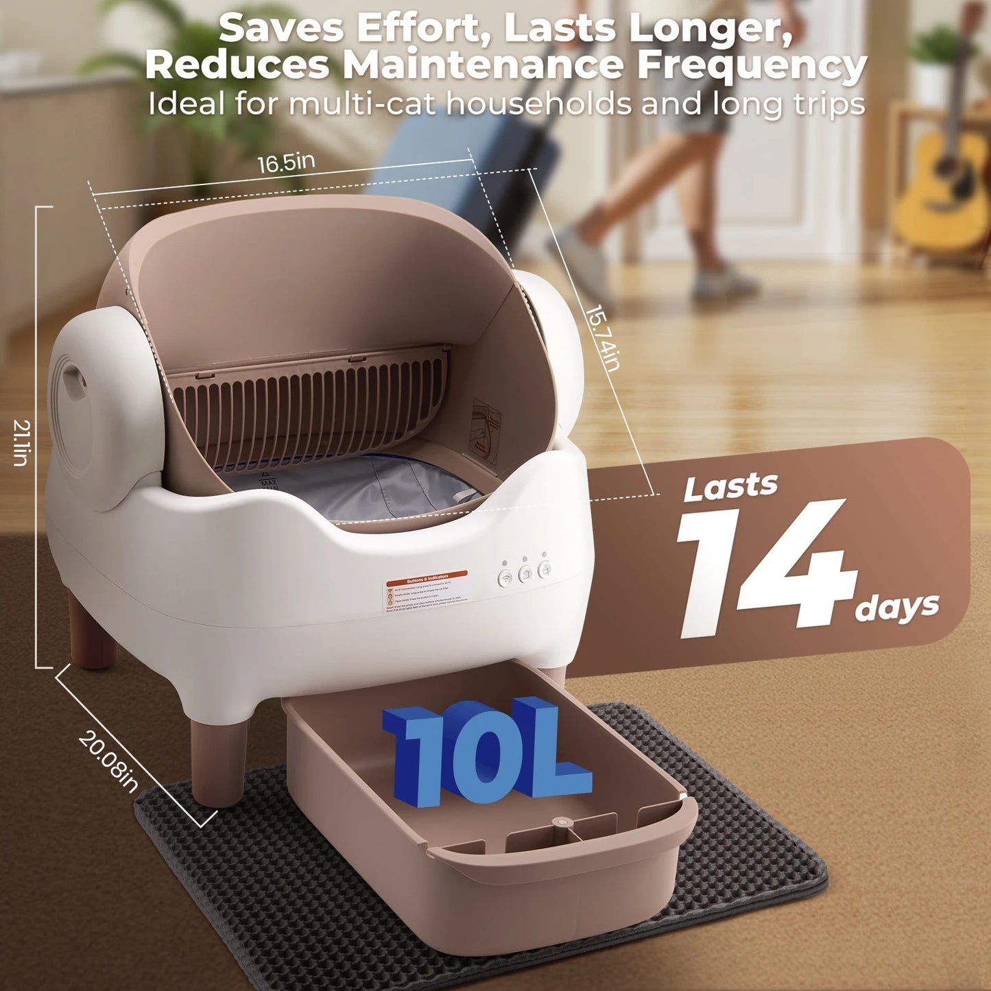 Pawerful MAX Smart Self-Cleaning Cat Litter Box